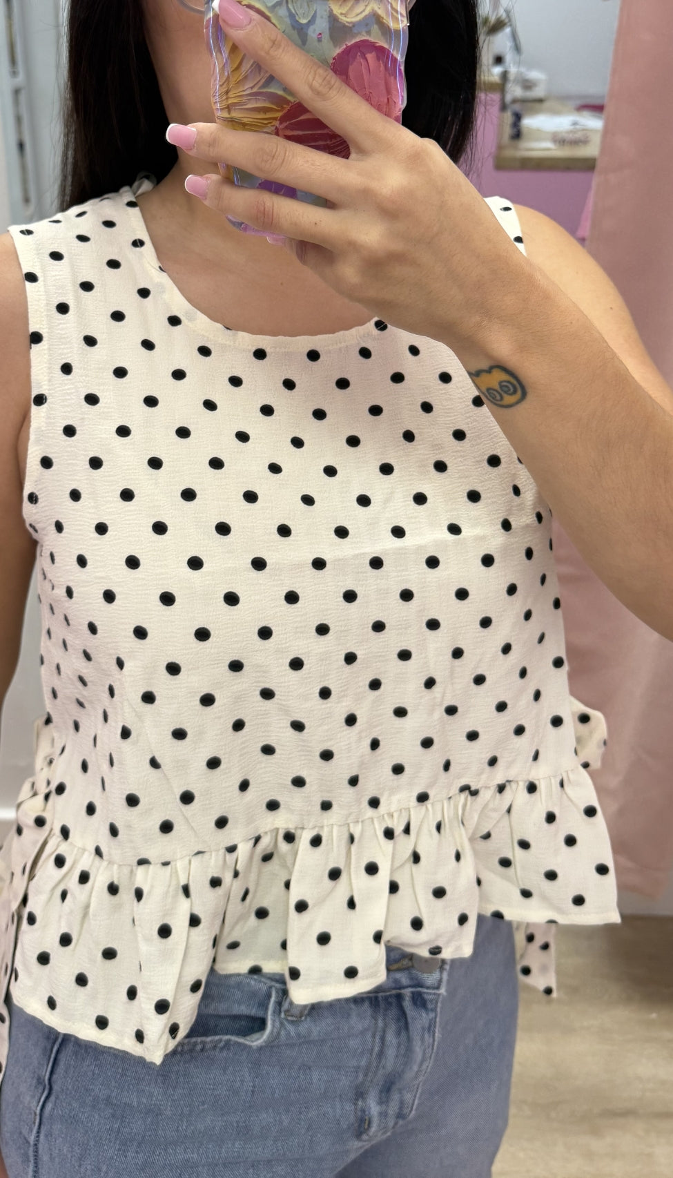 Flirty Dot - Ruffle Blouse
