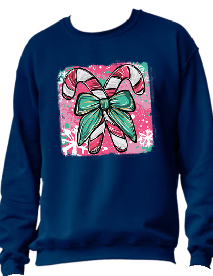 Pretty Candy Canes - Crewneck Sweater