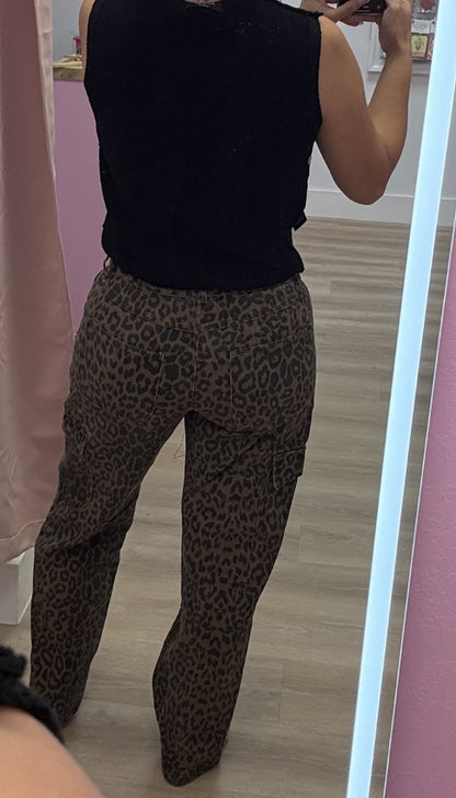 Savannah Stroll - Cheetah Print Cargo Pants