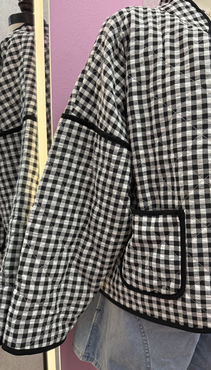 Annie - Gingham Puff Jacket