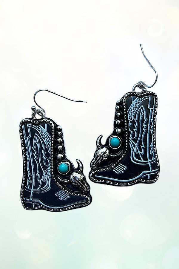 Boot Earrings (Black)