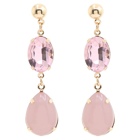Like a Gem - Oval Dangle Earrings
