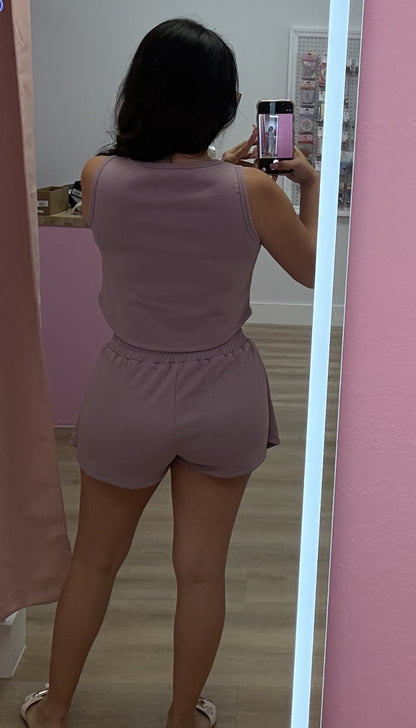 Terry Mauve - Relaxed 2 Piece Set