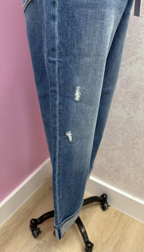 Cuffed & Cute - High Rise Straight Jeans