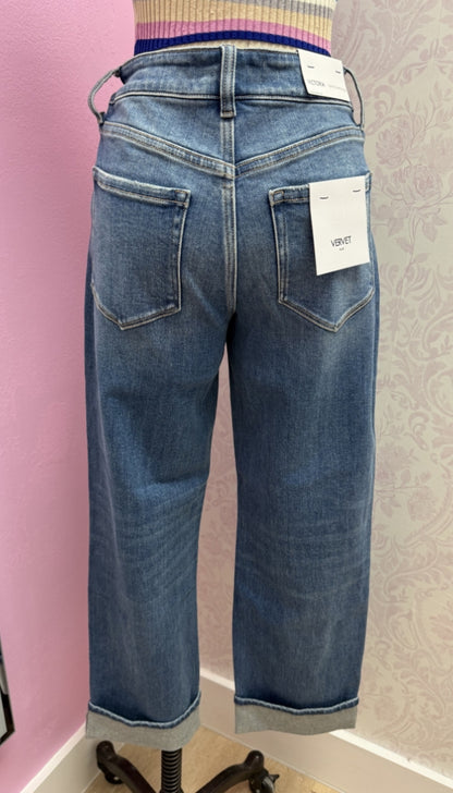 Cuffed & Cute - High Rise Straight Jeans
