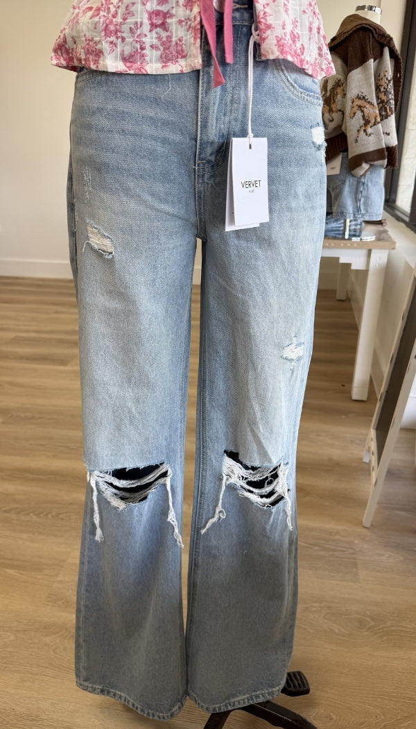 90's Bae - Super High Rise Flare Jeans