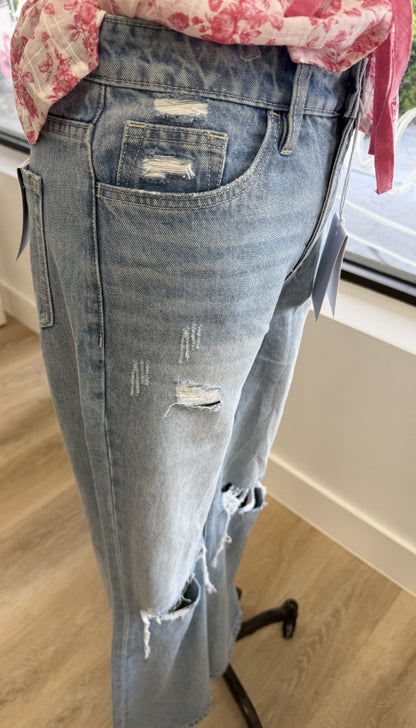 90's Bae - Super High Rise Flare Jeans