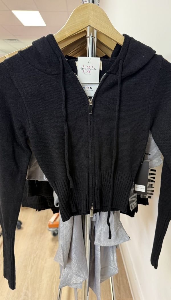 Cozy Chic - Zip Up Knit Hoodie