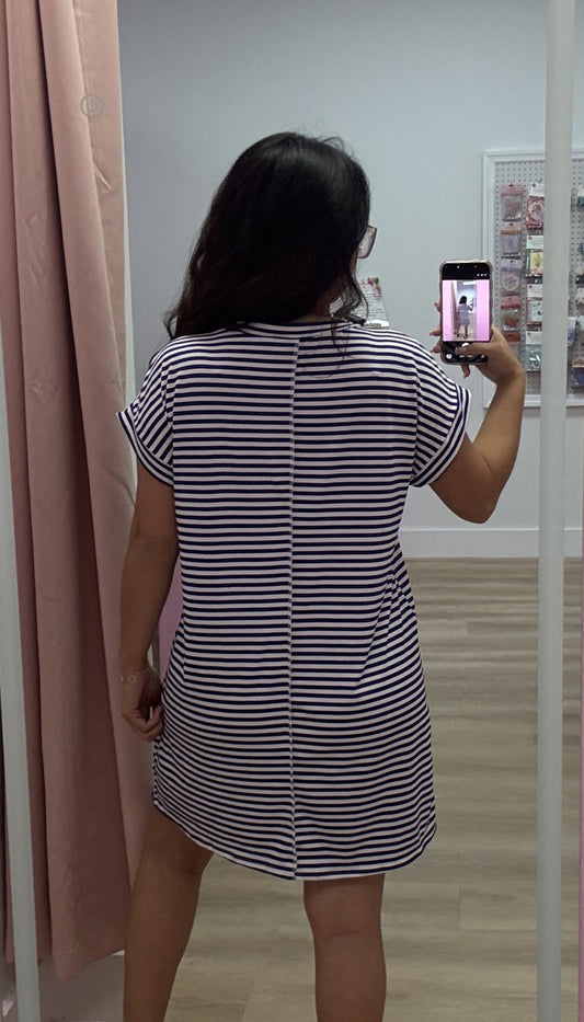 Oxford Blue - Stripe Dress