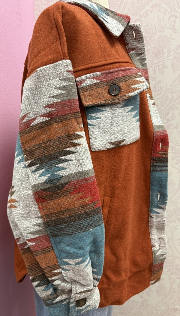Rustic Ridge - Aztec Print Shacket