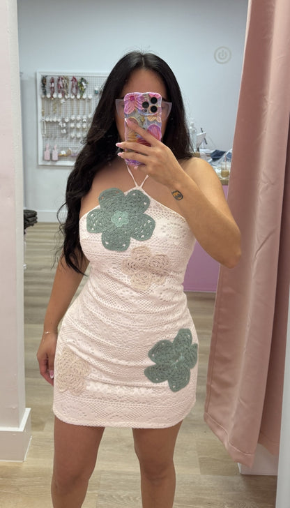 Blissful - Crochet Mini Dress