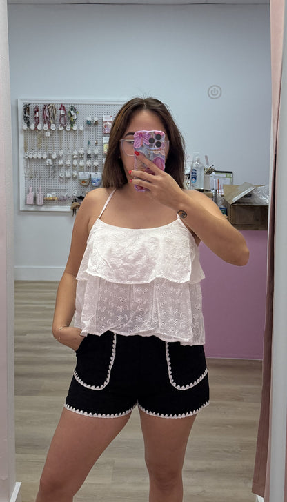 Sweet Pea - Eyelet Top
