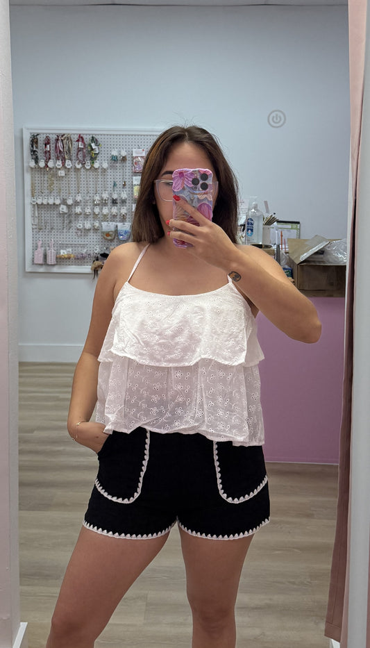 Sweet Pea - Eyelet Top