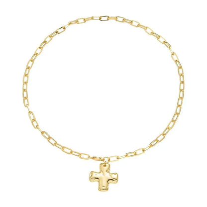 Hammered Cross Necklace