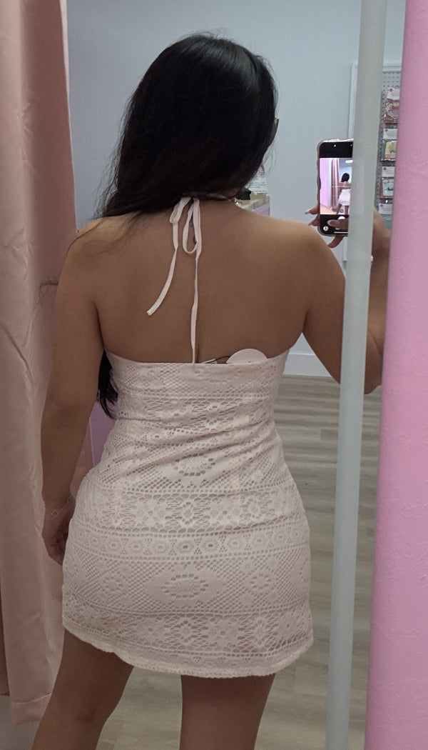 Blissful - Crochet Mini Dress