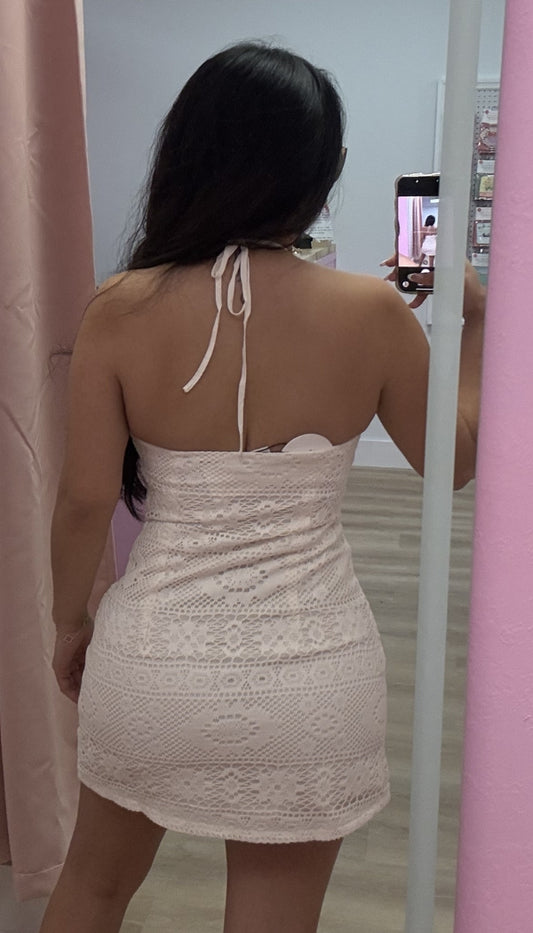 Blissful - Crochet Mini Dress