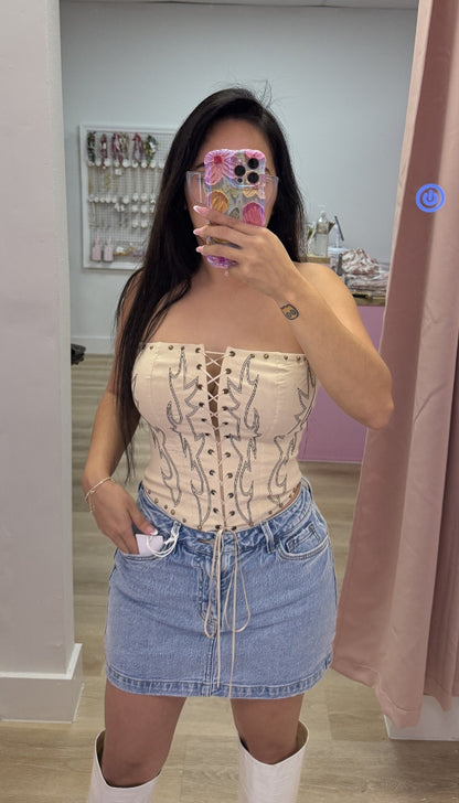 Cream Sculpt - Corset Top