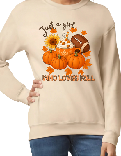 Just a girl who loves fall - Crewneck Sweater
