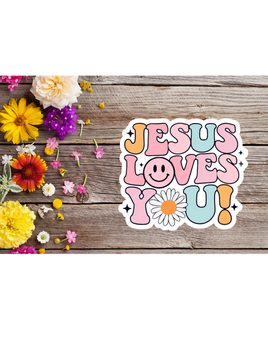Jesus Loves You - 3" Sticker