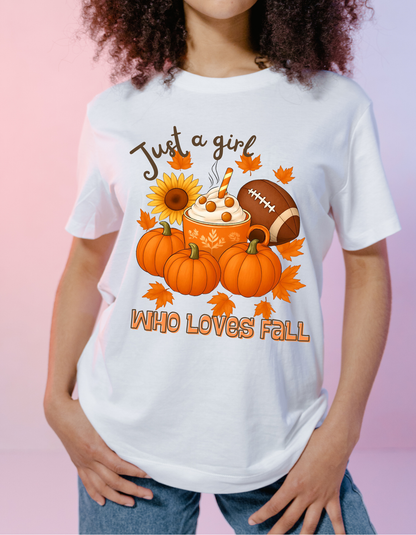 Just a girl who loves fall - Graphic t-shirt