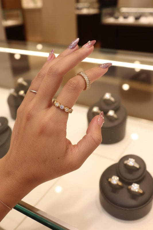 Eternity Band Stacked Rings