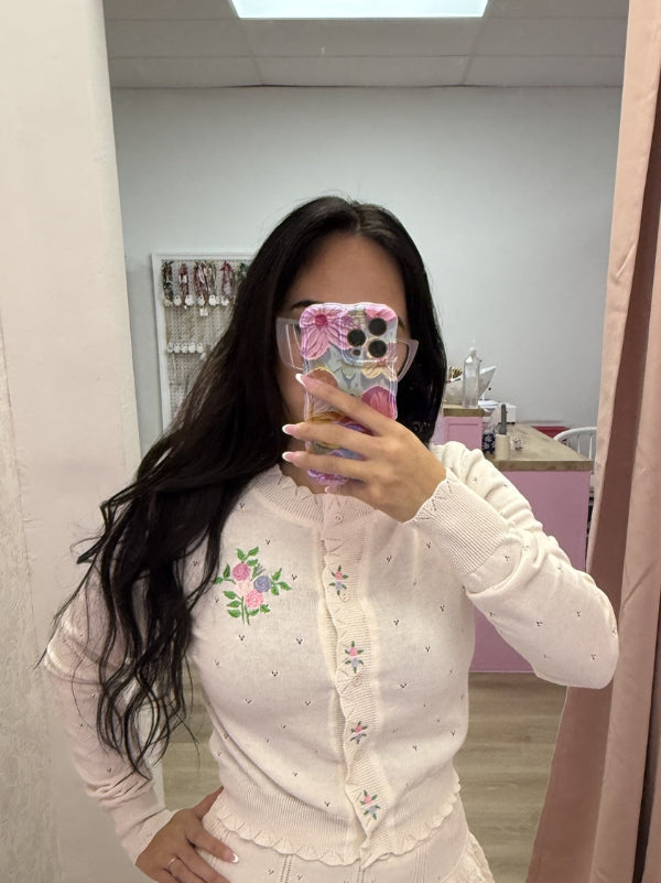 Anahi - Embroidered Cardigan