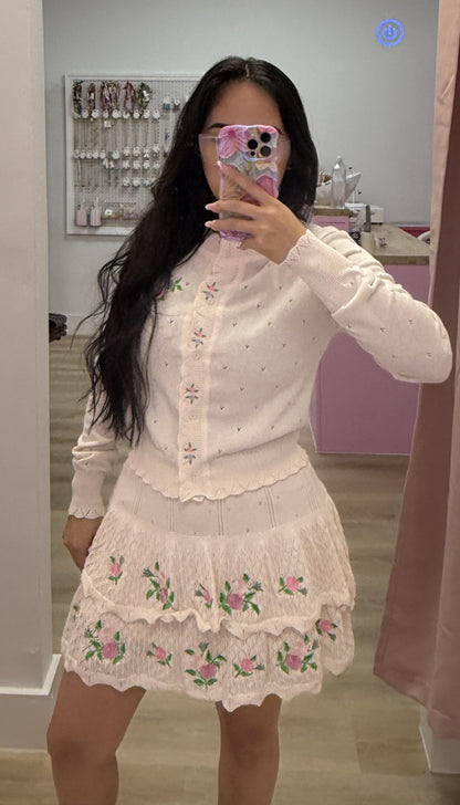 Anahi - Embroidered Cardigan