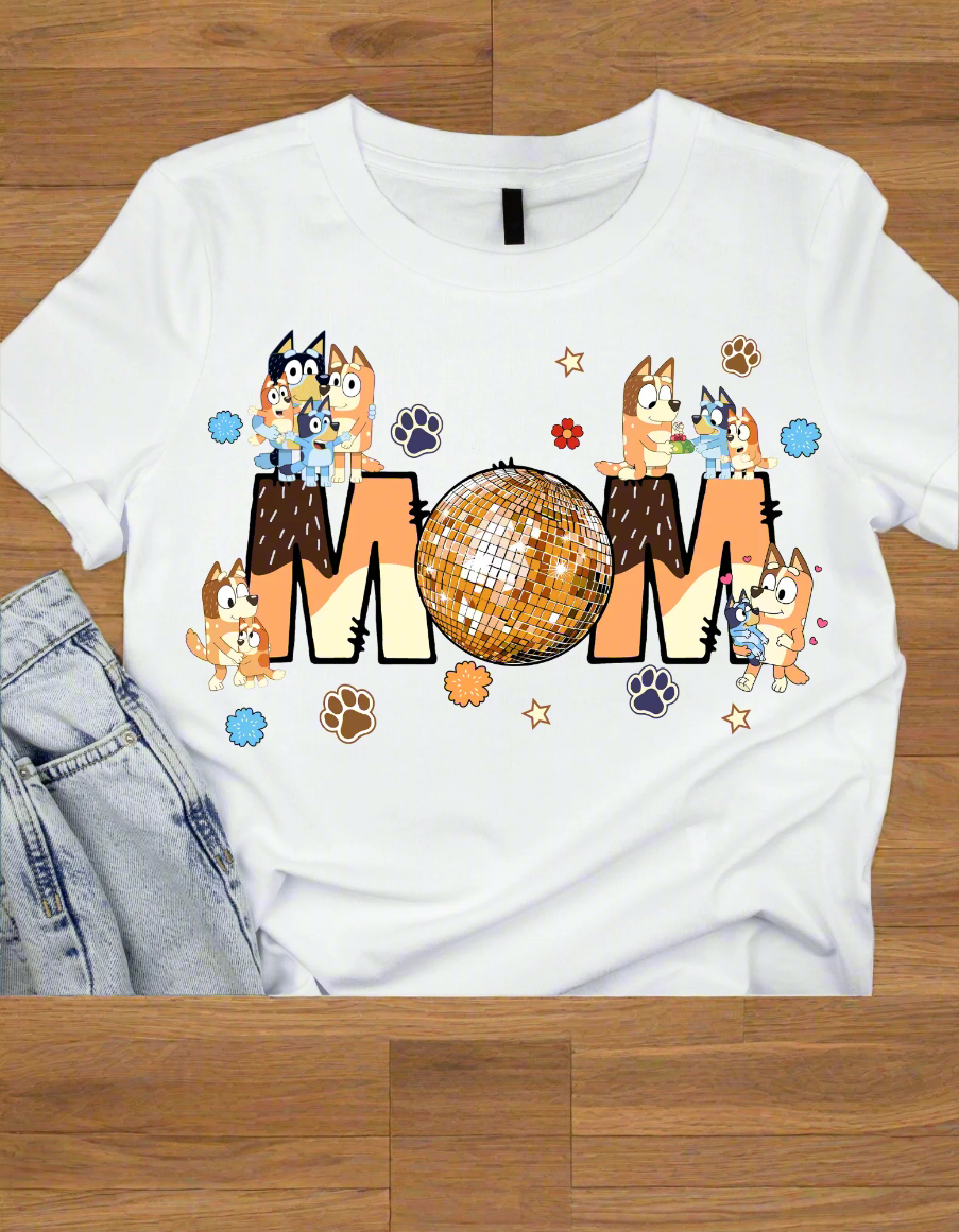 Disco dog mom - DTF Transfers