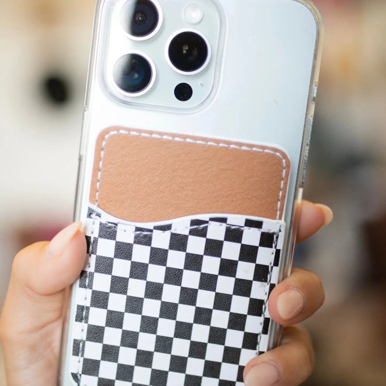Checkerboard Phone Pocket