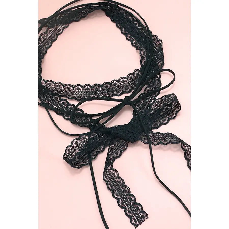 Long Lace Choker Necklace