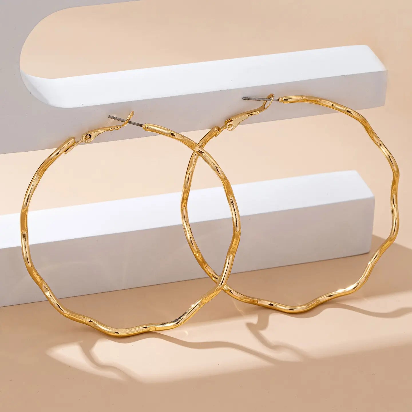 Wavy Hoop Earrings
