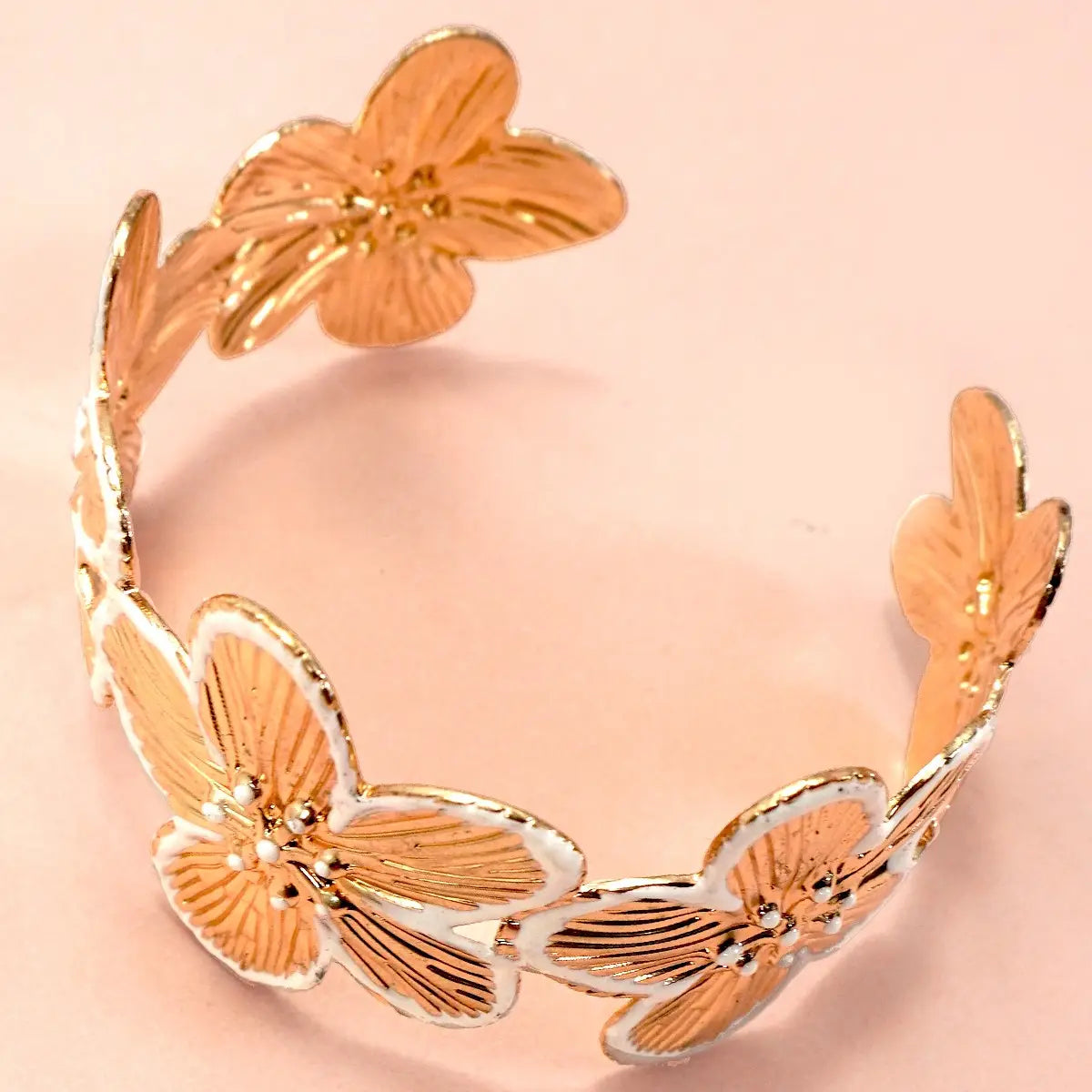 Floral Adjustable Cuff Bracelet
