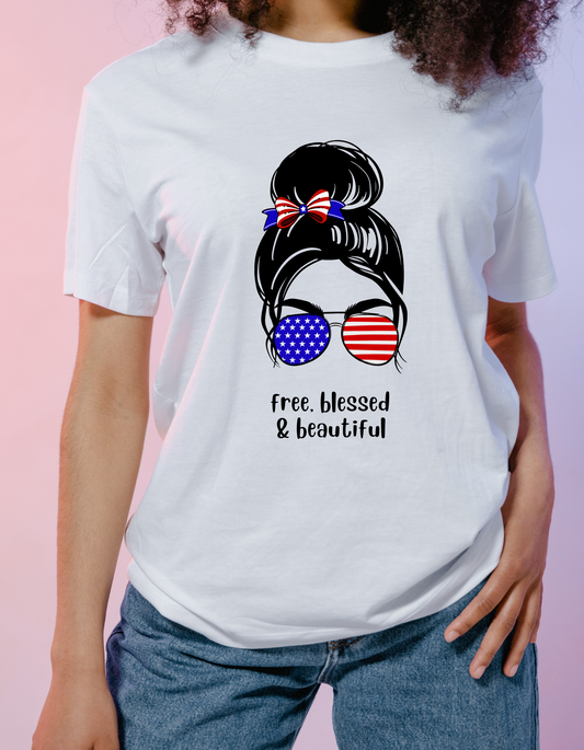 free, blessed & beautiful - Graphic t-shirt