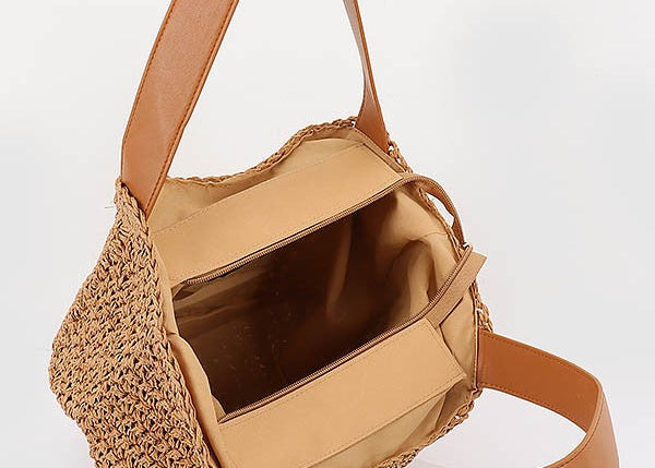 Beach Ready - Straw Tote Bag