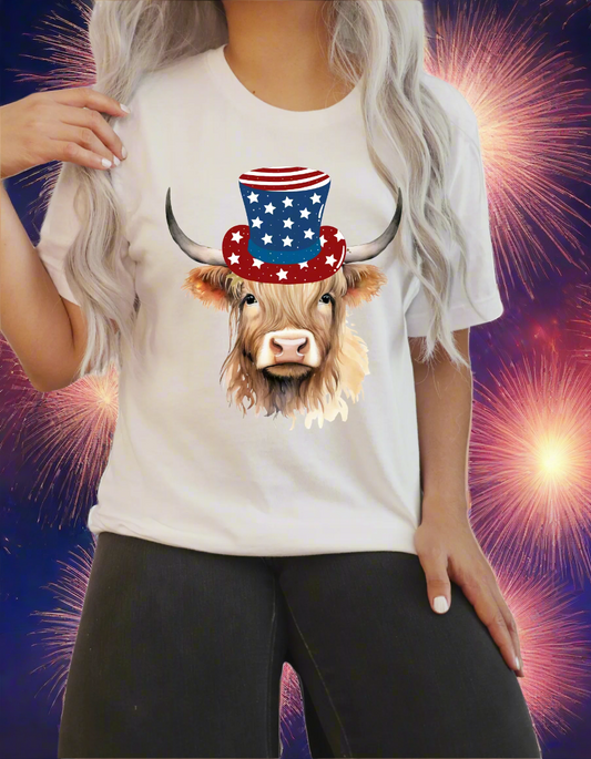 Patriotic "Uncle Cow" - Graphic t-shirt