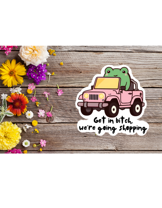Going shopping (Jeep) - 3" Sticker
