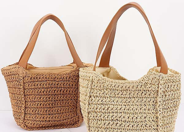 Beach Ready - Straw Tote Bag